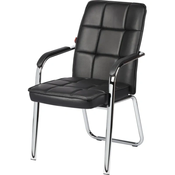 Конференц-кресло BN_TQ_Echair-810 VPU кожзам черный, хром Конференц-кресло BN_TQ_Echair-810 VPU кожзам черный, хром