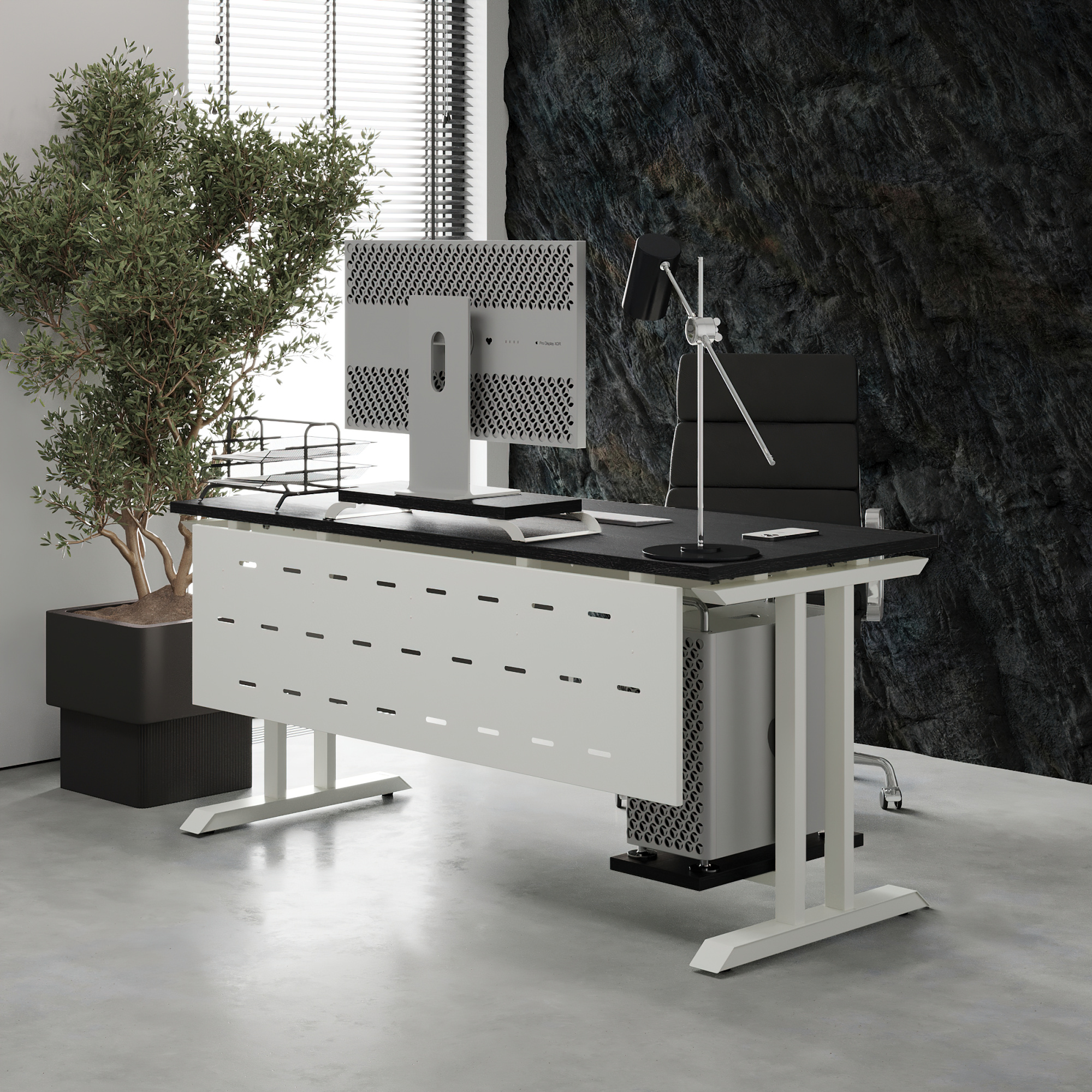 Стол офисный Kobor T-160/70 white/wood