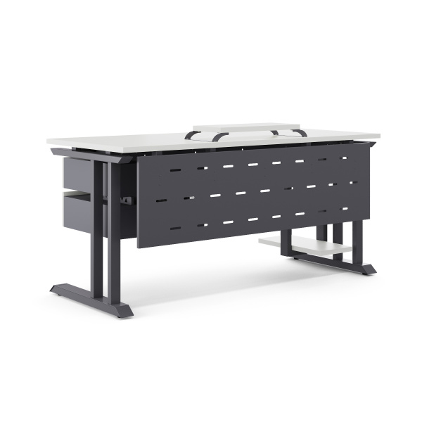 Стол офисный Kobor L1-140/80 graphite/premium Стол офисный Kobor L1-140/80 graphite/premium