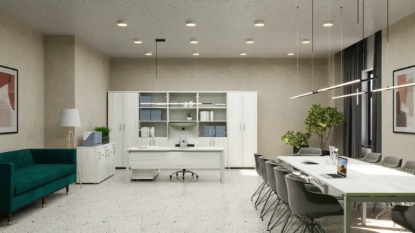 Кабинет руководителя Аргентум-МП Сосна винтер/Белый