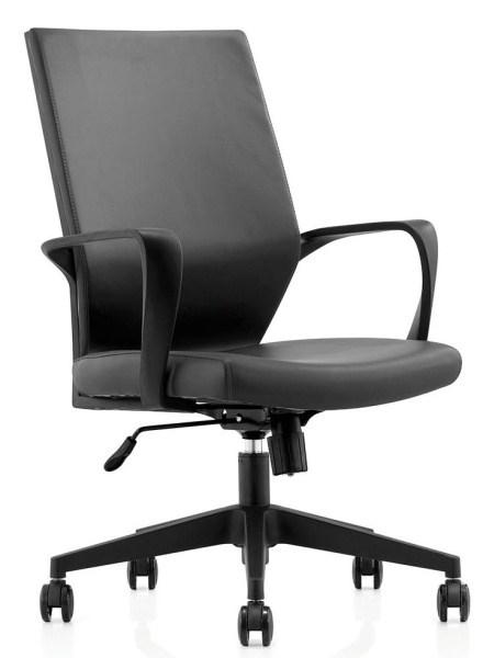 Офисное кресло Союз LB черный пластик черная экокожа