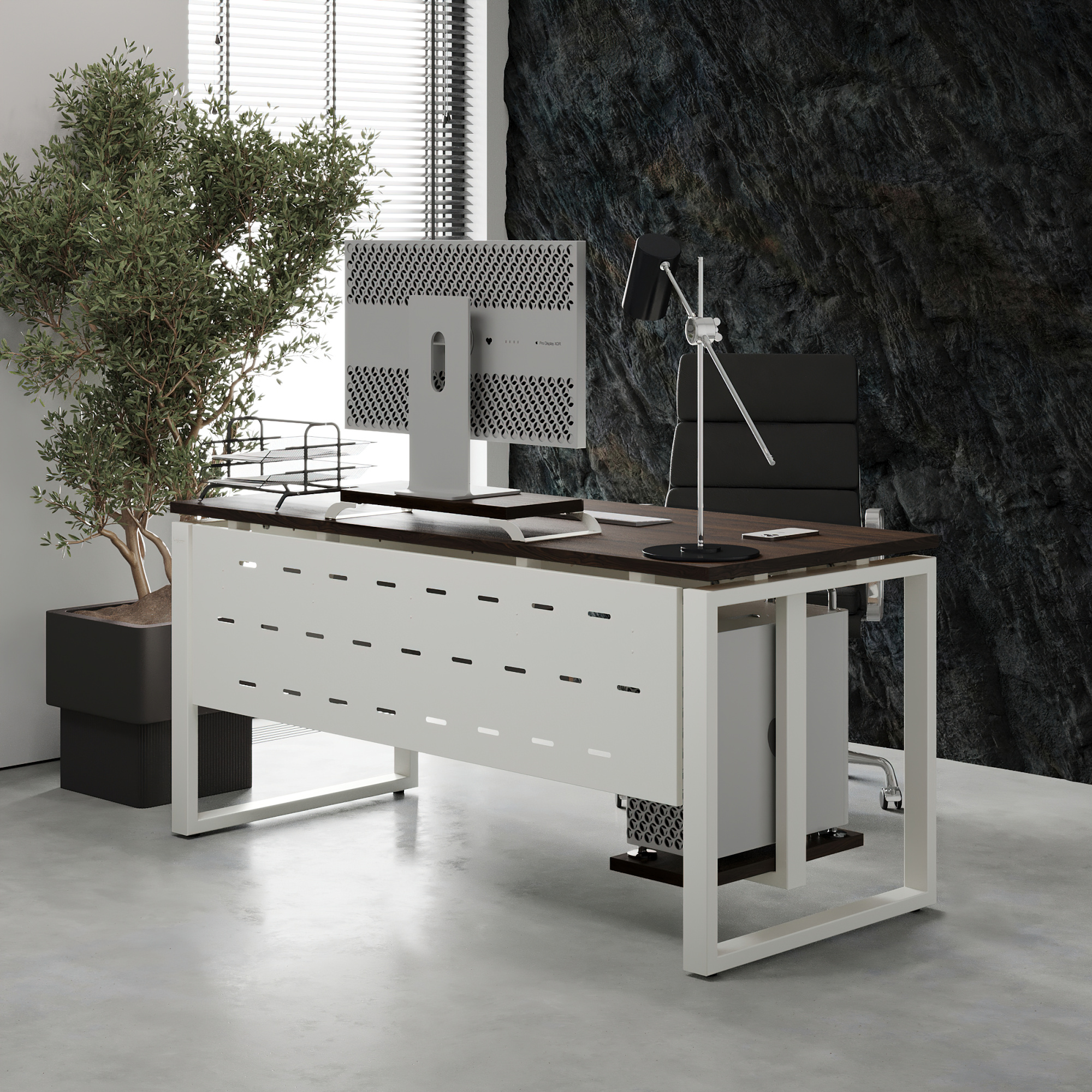 Стол офисный Kobor O1-180/80 white/charlston Стол офисный Kobor O1-180/80 white/charlston