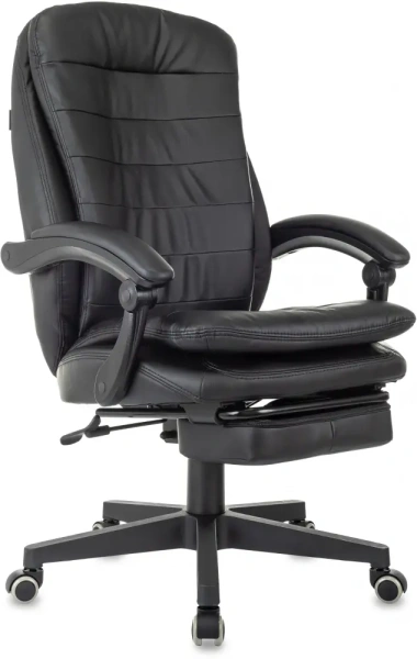 Кресло руководителя Бюрократ T-9950MSG-F черный эко.кожа крестов. пластик подст.для ног Кресло руководителя Бюрократ T-9950MSG-F черный эко.кожа крестов. пластик подст.для ног