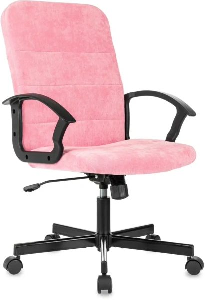 Кресло Бюрократ Triest Fabric розовый Velvet 36 крестов. металл черный