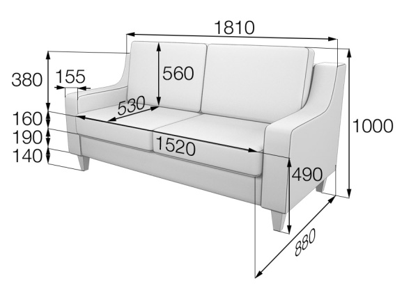 MVK28555 Диван 3-местный R3 Newtone beige