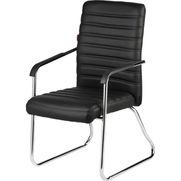 Конференц-кресло BN_TQ_Echair-806 VPU кожзам черный, хром