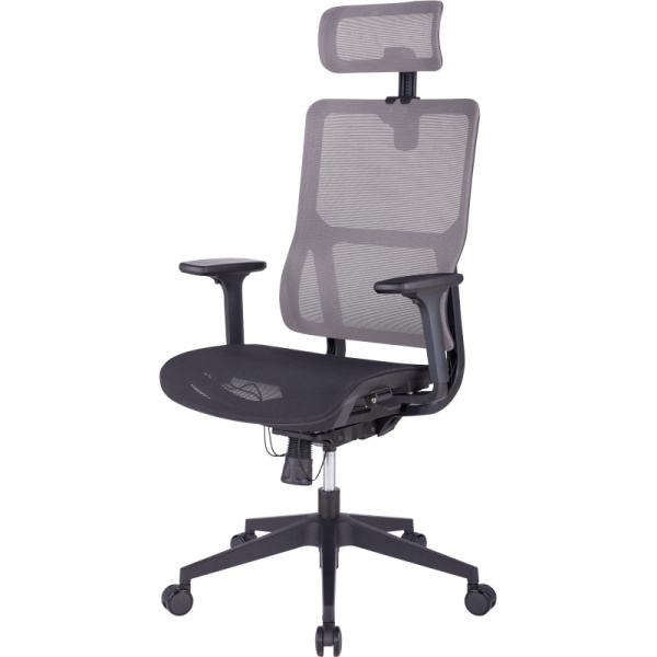 Кресло BN_Zm_EChair-601 MC сетка, серый/черный Кресло BN_Zm_EChair-601 MC сетка, серый/черный