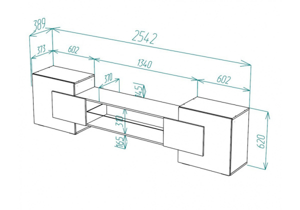 ТВ-тумба Лисмор белый / сонома