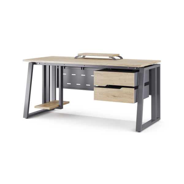 Стол офисный Kobor TS2-80/60 graphite/natural Стол офисный Kobor TS2-80/60 graphite/natural