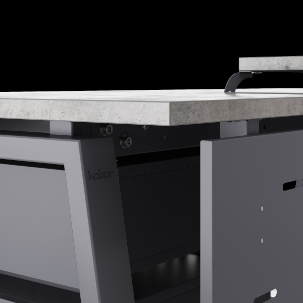 Стол офисный Kobor TR-140/80 graphite/chicago Стол офисный Kobor TR-140/80 graphite/chicago