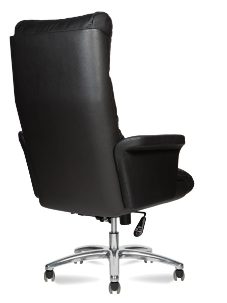 Кресло для руководителя VIP A кожа (черная) крестовина алюминий