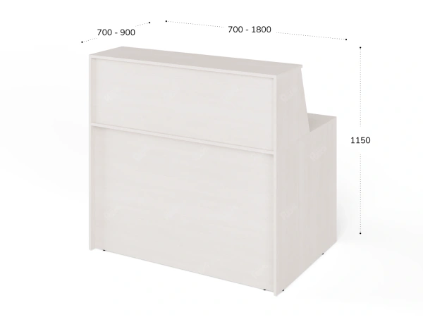 UNITY РРП3-9-10-DM Прямой блок ресепшн с полкой 90-100 1000х900х1250