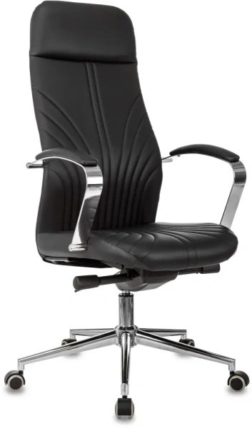 Кресло руководителя Бюрократ CH-610SL-Lux черный эко.кожа крестов. металл хром Кресло руководителя Бюрократ CH-610SL-Lux черный эко.кожа крестов. металл хром