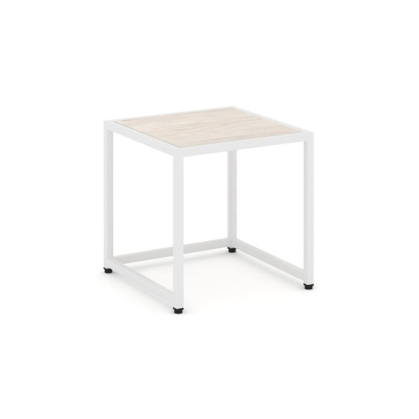 Loft Стол журнальный VR.L-SJK-40 Денвер Светлый/Металл Белый 400*400*400